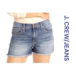 J. CREW JEANS Denim Shorts, Raw Hem, Size 27.